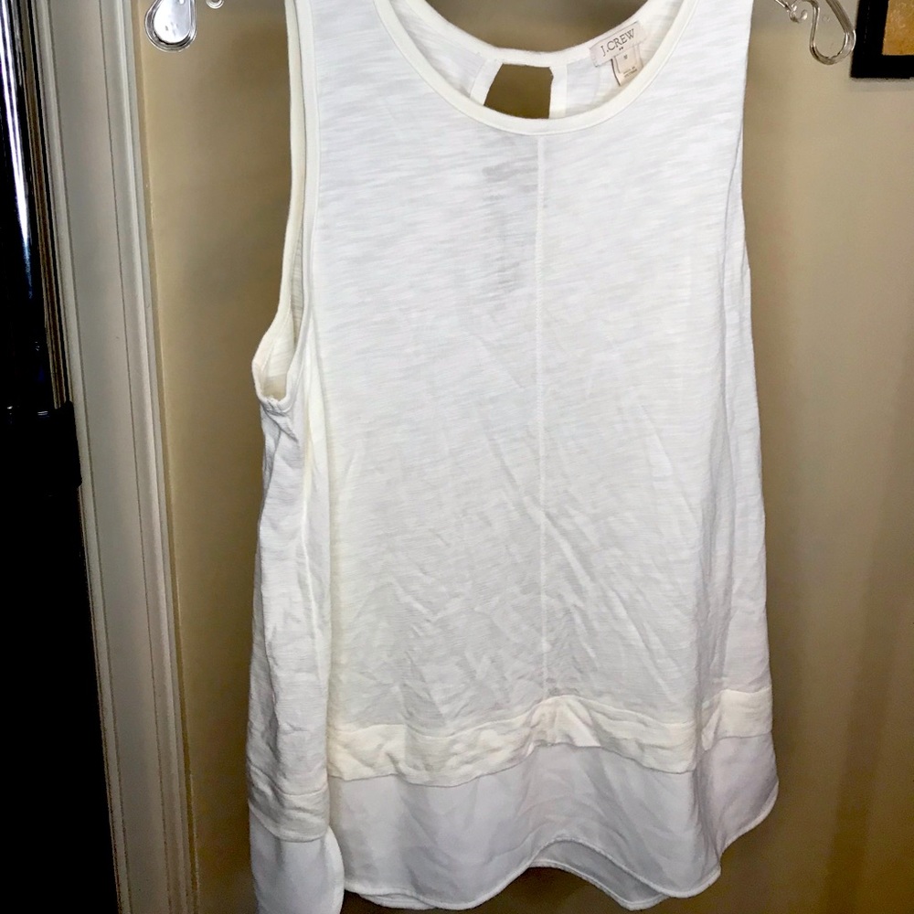 J. Crew White layered Tank Medium